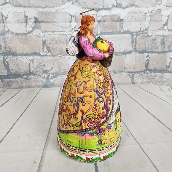 Jim Shore 2004 Retired Heartwood Creek Bountiful Angel 9.5" H B117675 Colorful - Picture 7 of 15